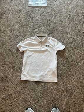 Under Armour Boys White Polo Performance Shirt